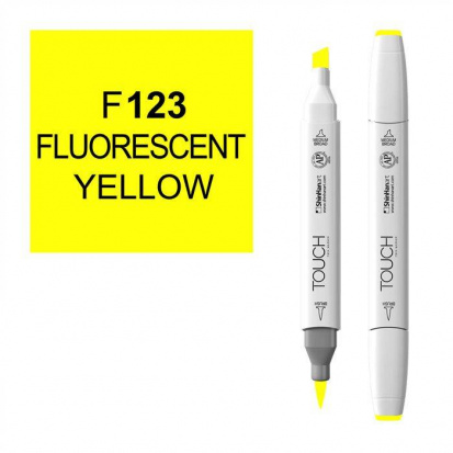 Маркер "Touch Brush" 123 флюр желтый F123